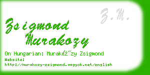 zsigmond murakozy business card